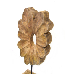 Kwiat Rzeźba z drewna mango 55cm