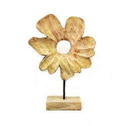 Kwiat Rzeźba z drewna mango 41cm