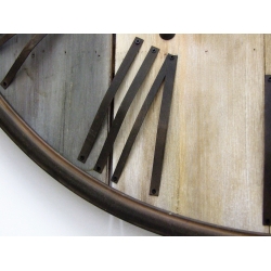 Zegar drewniany LOFT industrialny XXL 92cm