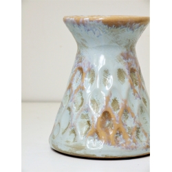 Świecznik ceramiczny SZARO NIEBIESKI szeroki 16,5cm