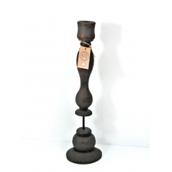 Świecznik drewniany Kandelaar 53 cm brązowy