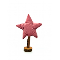 Gwiazda stojąca aksamitna różowa 27cm