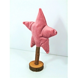 Gwiazda stojąca aksamitna różowa 27cm