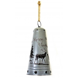 Dzwonek metalowy Merry Christmas XL