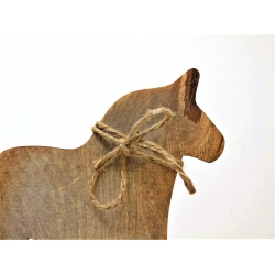Konik drewniany brązowy Koń Scandi 30cm
