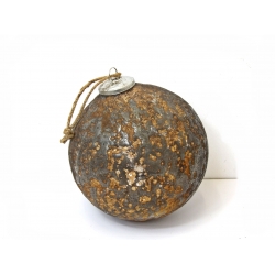 Bombka ceramiczna rustykalna stare złoto 20cm XXL