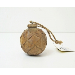 Bombka drewniana z mango 8cm szyszka