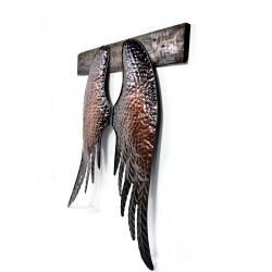 Dekoracja wisząca metalowe skrzydła anioła 80 cm