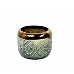 Osłonka ceramiczna/wazon wytłaczany śr. 18,5 cm