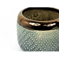 Osłonka ceramiczna/wazon wytłaczany śr. 18,5 cm