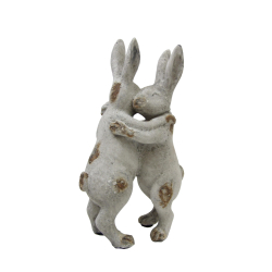 Zające Zając tańczący ceramiczny imitacja betonu 23cm