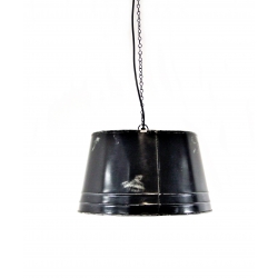 Lampa wisząca metalowa czarno - czerwona Vintage
