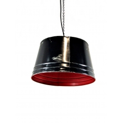 Lampa wisząca metalowa czarno - czerwona Vintage