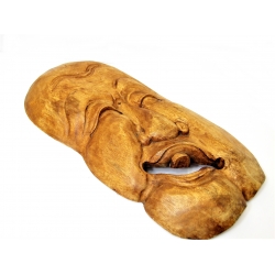 Maska Afrykańska z drewna tekowego Płaskorzeźba 59cm
