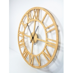 Zegar drewniany ażurowy 80 cm naturalny