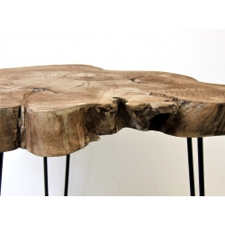 Stolik z plastra drewna akacjowego