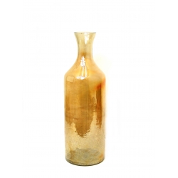 Wazon butla złoty z efektem pęknietego szkła 43cm