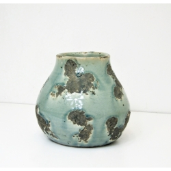 Wazon gliniany ceramiczny szkliwiony Niebieski 17cm