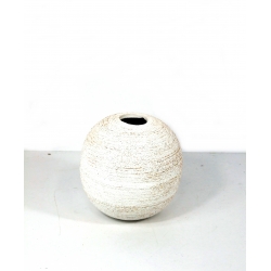 Wazonik ceramiczny biały kula