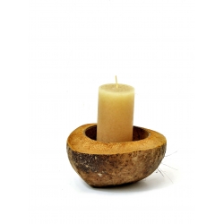 Misa dekoracyjna Pojemnik Świecznik Kokos naturalny jasny brąz