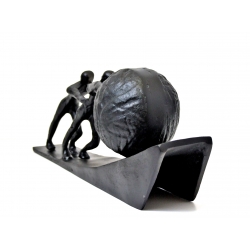 Rzeźba ludzie metalowa Czarna