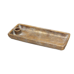 Patera ceramiczna na świece Złoto 30cm