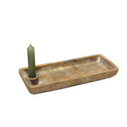 Patera ceramiczna na świece Złoto 30cm