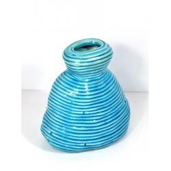 Wazon ceramiczny turkusowy 17 cm