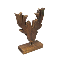 Rogi Poroże Jeleń Renifer z drewna Brąz