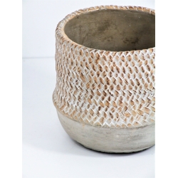 Osłonka ceramiczna/wazon beżowy beton