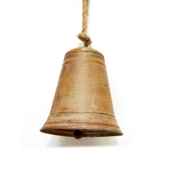 Dzwonek alpejski metalowy Vintage Rdzawy 20cm