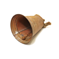 Dzwonek alpejski metalowy Vintage Rdzawy 20cm