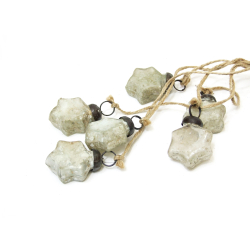 Bombki szklane metaliczny Gwiazdki 6szt.