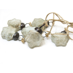 Bombki szklane metaliczny Gwiazdki 6szt.