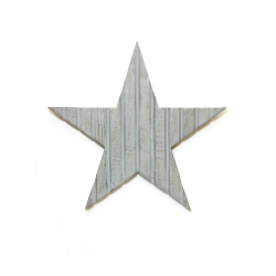 Gwiazda z drewna Wisząca szara XL 48cm