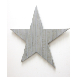 Gwiazda z drewna Wisząca szara XL 48cm