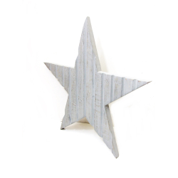 Gwiazda z drewna Wisząca szara XL 48cm