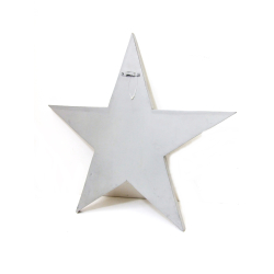 Gwiazda z drewna Wisząca szara XL 48cm