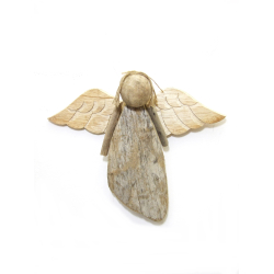 Anioł Hand Made z surowego drewna wiszący 27x30cm