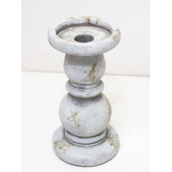 Świecznik betonowy rustykalny Szary 17,5cm