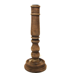 Świecznik drewniany Kandelaar 30cm brązowy