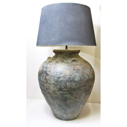 Lampa ceramiczna Rustykalna z abażurem 85cm