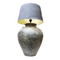 Lampa ceramiczna Rustykalna z abażurem 85cm