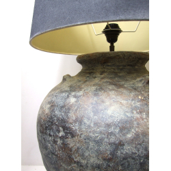 Lampa ceramiczna Rustykalna z abażurem 85cm