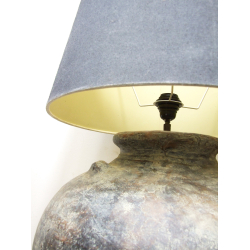 Lampa ceramiczna Rustykalna z abażurem 85cm