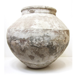 Wazon Rustykalny Dzban XL betonowy / gliniany Bielony