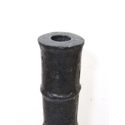 Świecznik betonowy rustykalny wąski 40cm Czarny