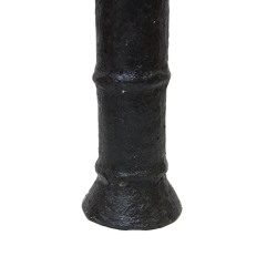 Świecznik betonowy rustykalny wąski 40cm Czarny