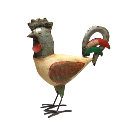 Kogut figurka drewno metal z recyclingu 33cm