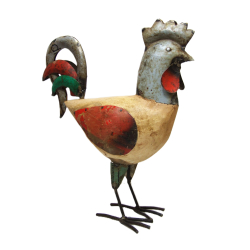 Kogut figurka drewno metal z recyclingu 33cm